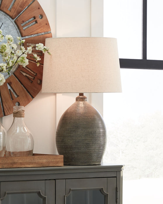 Joyelle - Gray - Terracotta Table Lamp