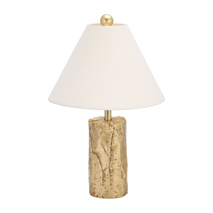 Resin Textured Table Lamp 21" - Gold