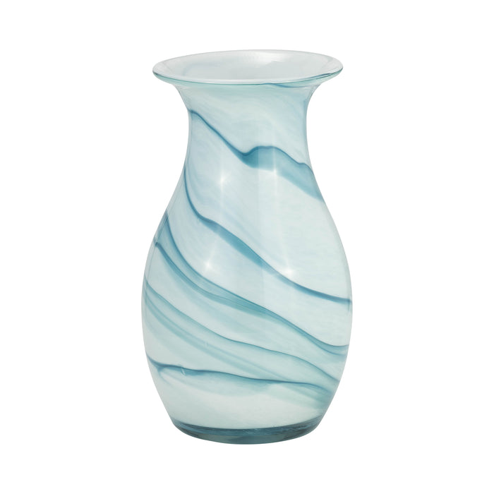 Glass 2-Tone Vase - Blue / White