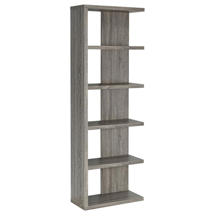 Harrison - 5-Tier Bookcase - Weathered Gray