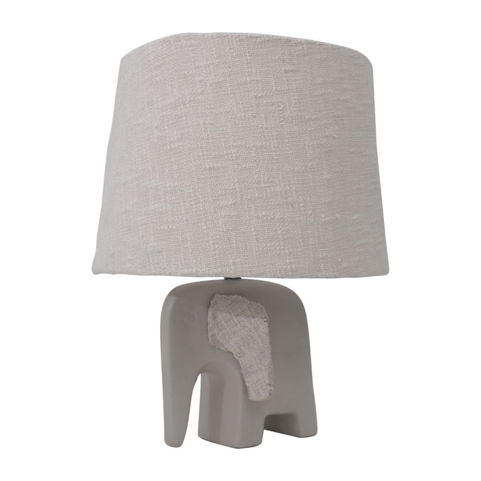 18" Ecomix Elephant Lamp - Beige