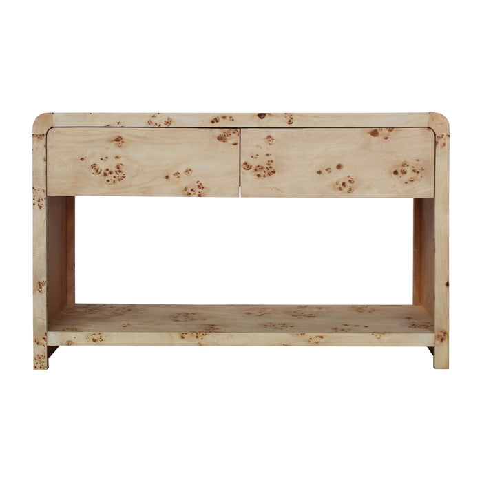 47" Cube Console With 2 Drawers - Natural