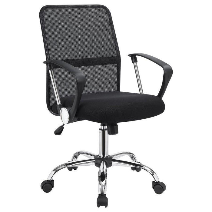 Gerta - Office Chair With Mesh Backrest - Black and Chrome