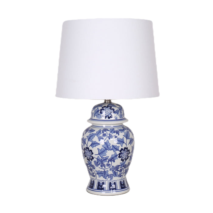 Ceramicamic 25" Temple Jar Table Lamp - Blue / White