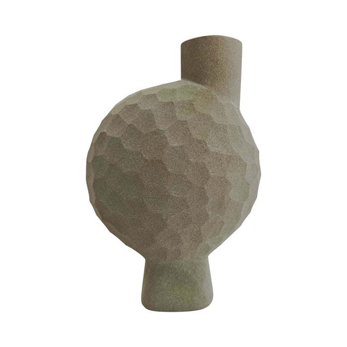 Stone 9" Hammered Vase - Natual
