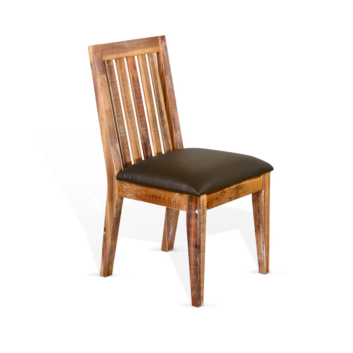 Havana - Slatback Chair With Cushion Seat - Light Brown / Dark Brown