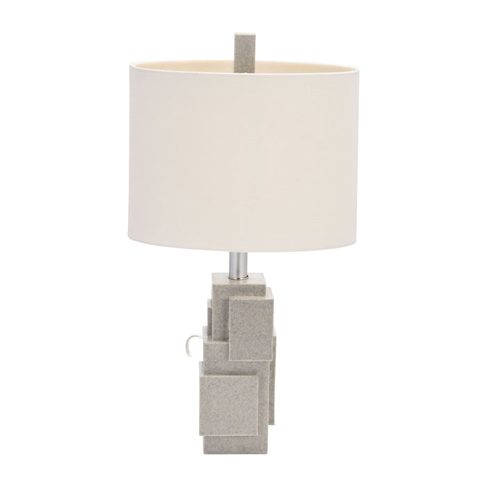 Resin Blocks Table Lamp 21" - Gray