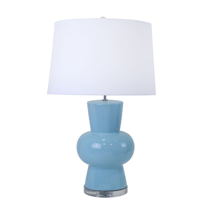 Ceramic 28" Single Gourd Table Lamp - Light Blue