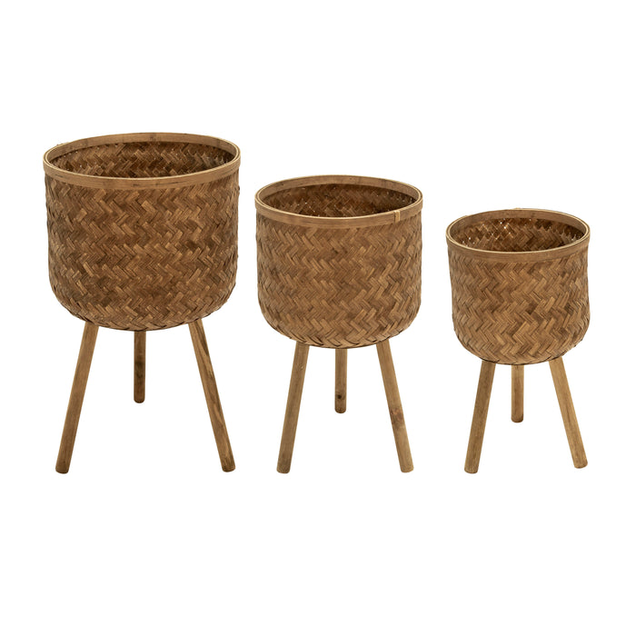 Bamboo Planters 11 / 13 / 15" (Set of 3)
