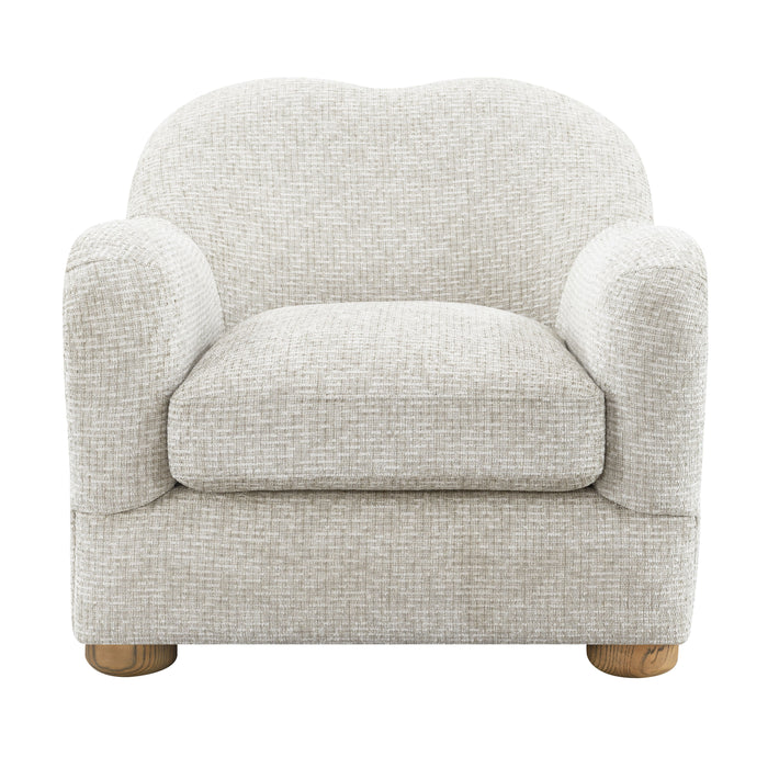 Curved Back Chair - Beige