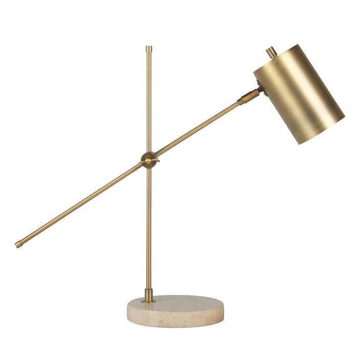 Zonda Travertine Table Lamp - Gold