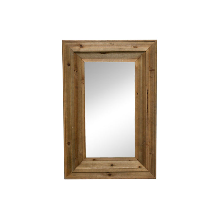 Wood Frame Wall Mirror 24 X 36" - Brown