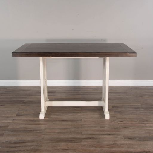 Carriage House - Counter Table - White / Dark Brown