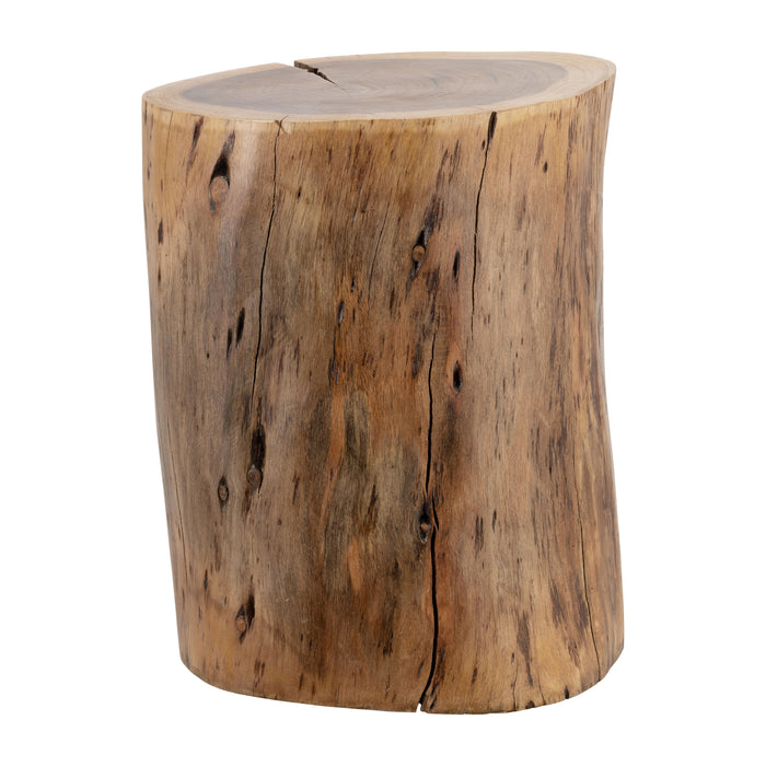 Wood Log Stool 19" - Natural Finish