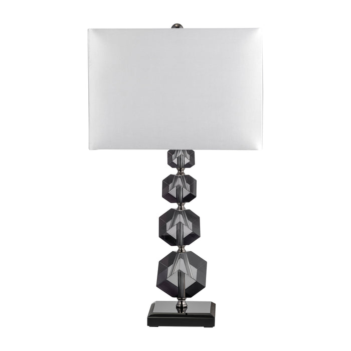 Crystal Geo Table Lamp 23" - Black