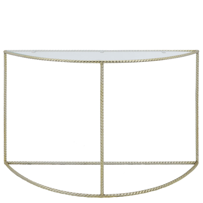 Metal Rope Console Table 30" - Gold