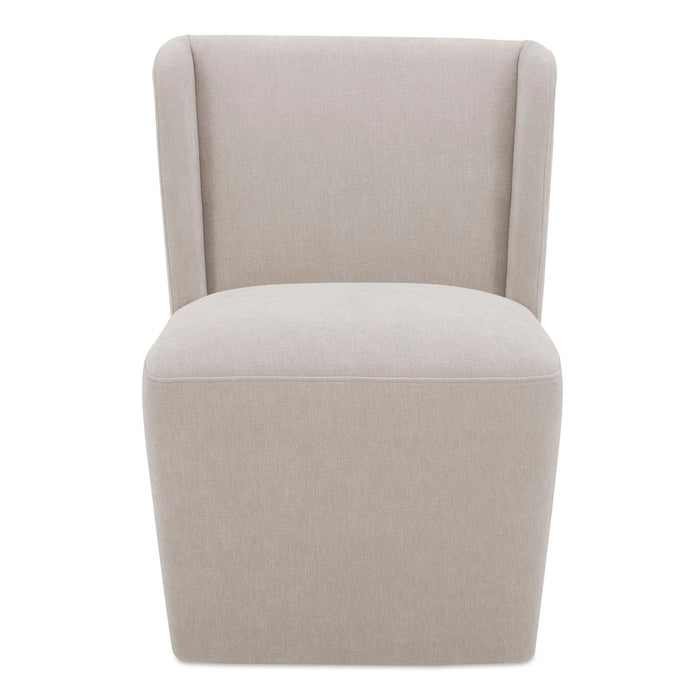 Cormac - Rolling Dining Chair Performance Fabric - Helio Oyster