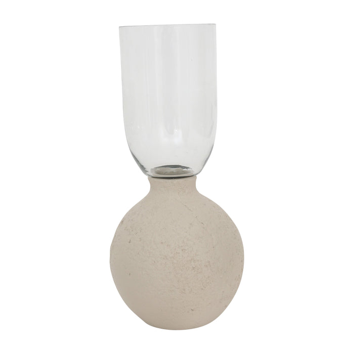 Ecomix / Glass 13" Vase - Ivory