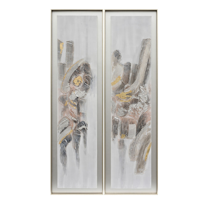 Abstract Oil Painting 70 x 20" (Set of 2) - Multi