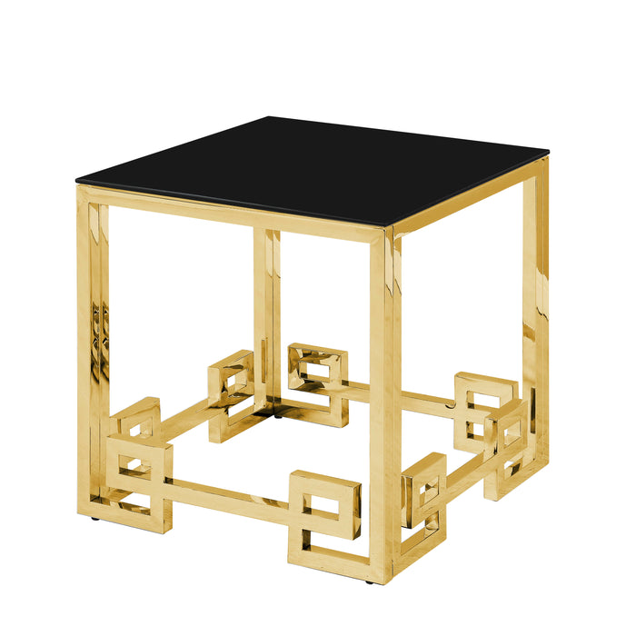 End Table - Gold / Black
