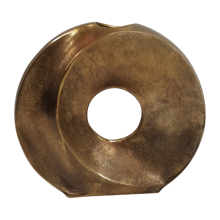 12" Belvine Metal Cut-Out Vase - Bronze