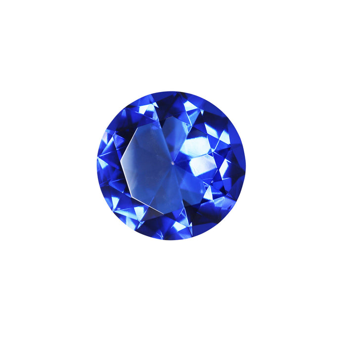Glass Diamond Decor 3" - Blue