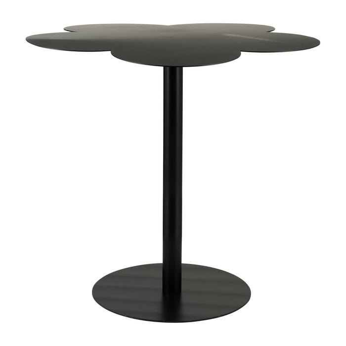 Metal Clover Shaped Side Table 22 x 21" - Black