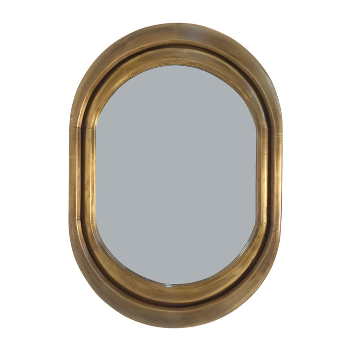 Sabel Oval Clad Mirror - Bronze