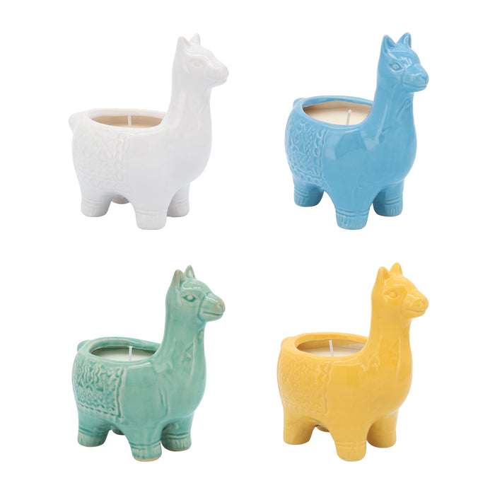 Llama Potted Candle By Liv & Skye 7" (Set of 4) - Brown