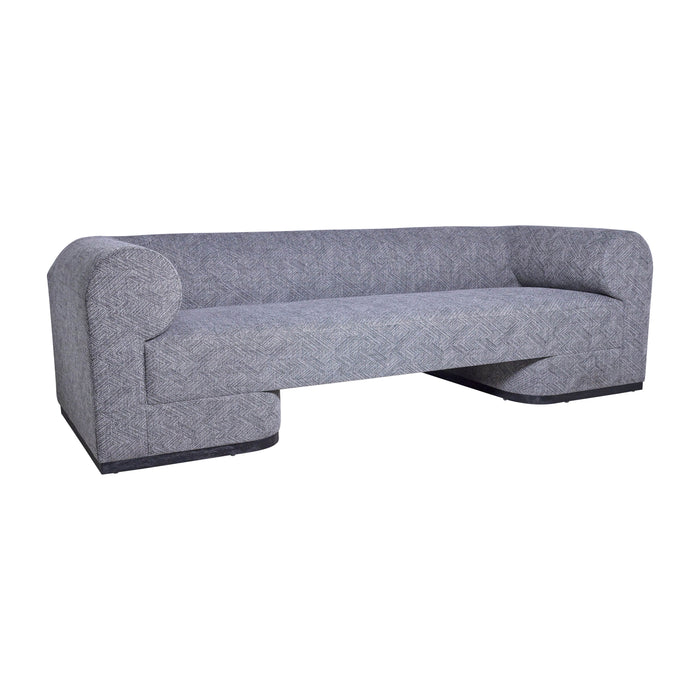 Modern Sofa Black Oak Base - Gray