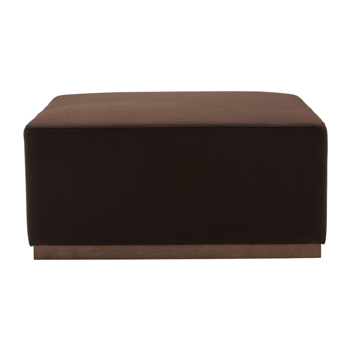 Upholstered Square Ottoman 40 x 18" - Brown
