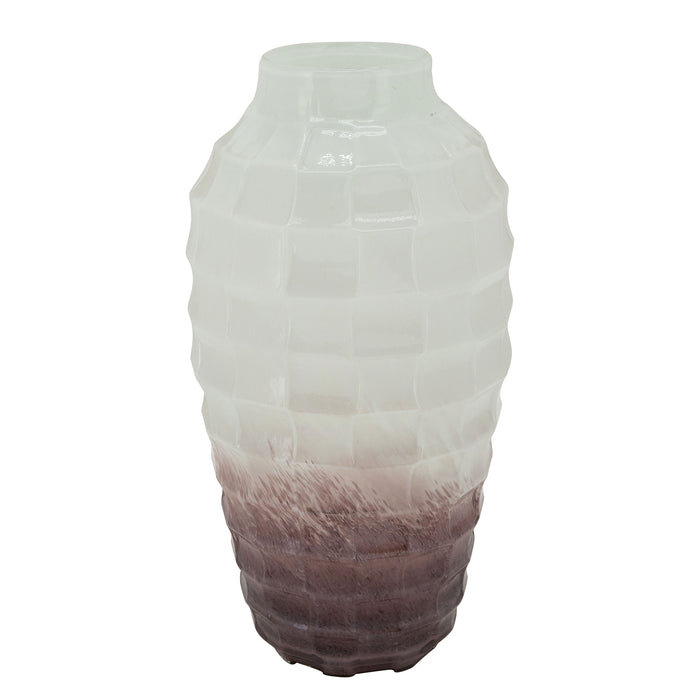 Glass 2-Tone Vase 16" - Blush