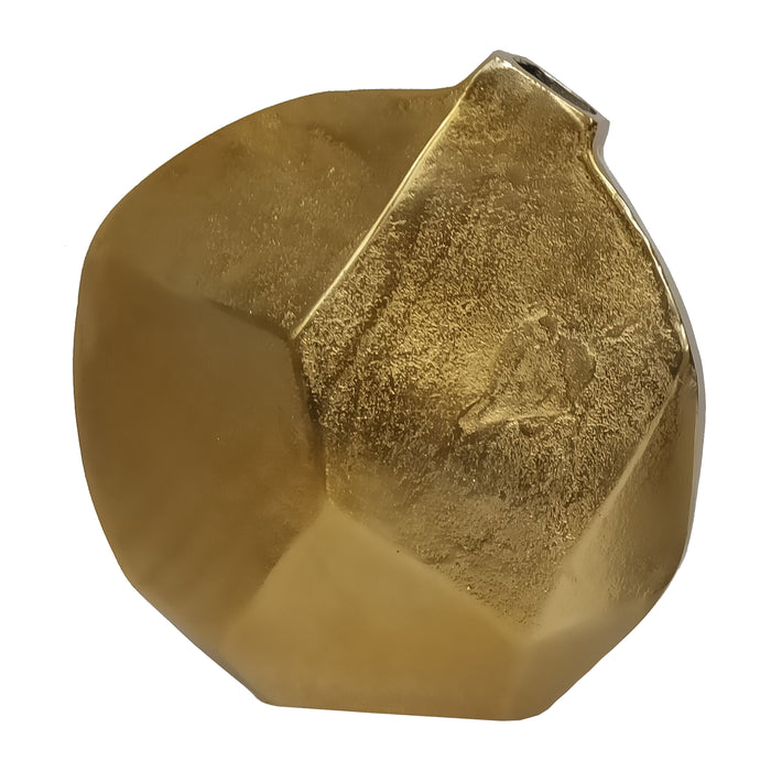 Zina Textured Metal Vase - Gold