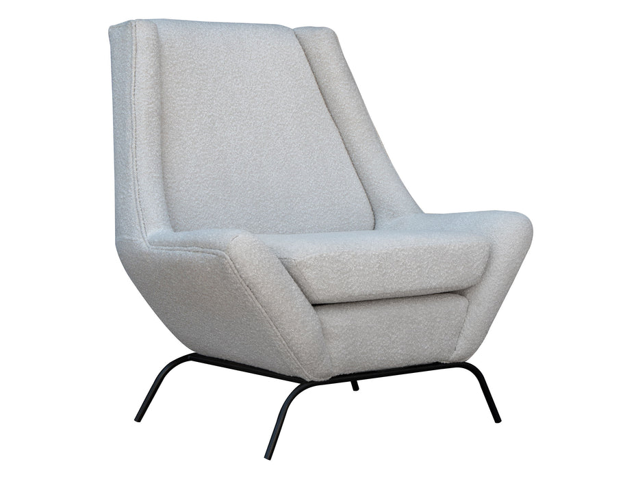 Tyne - Fabric Arm Chair - Light Cream