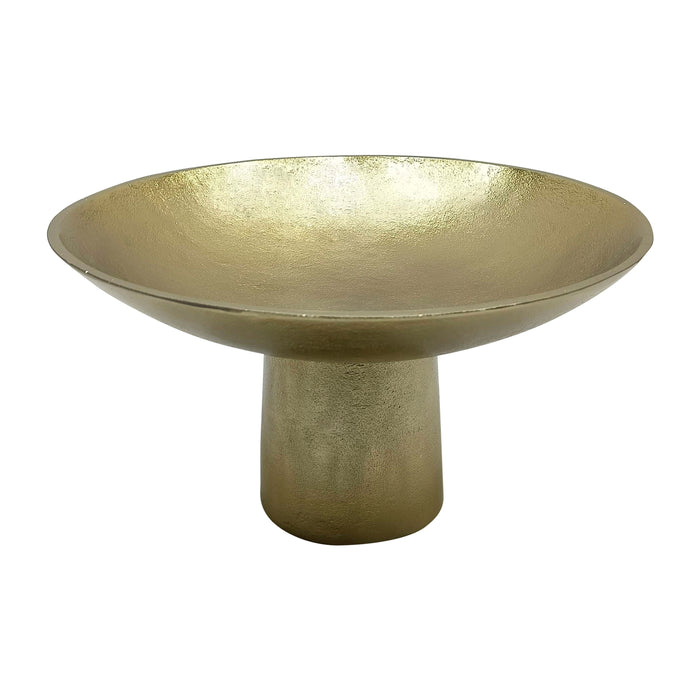 Metal 7" Bowl With Stand - Gold