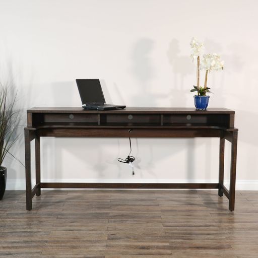 Homestead - Console Table With Usb Power Pack - Dark Brown