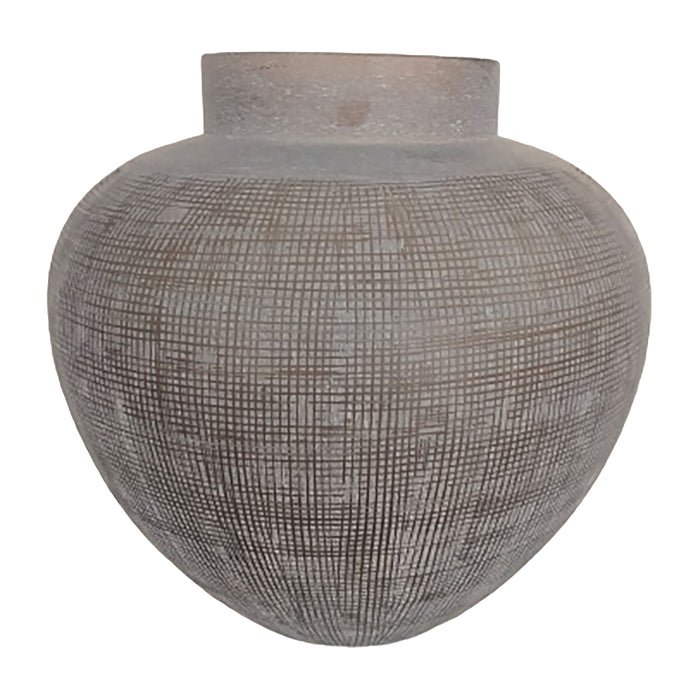 Glass 14" Plum Vase - Smokey Brown