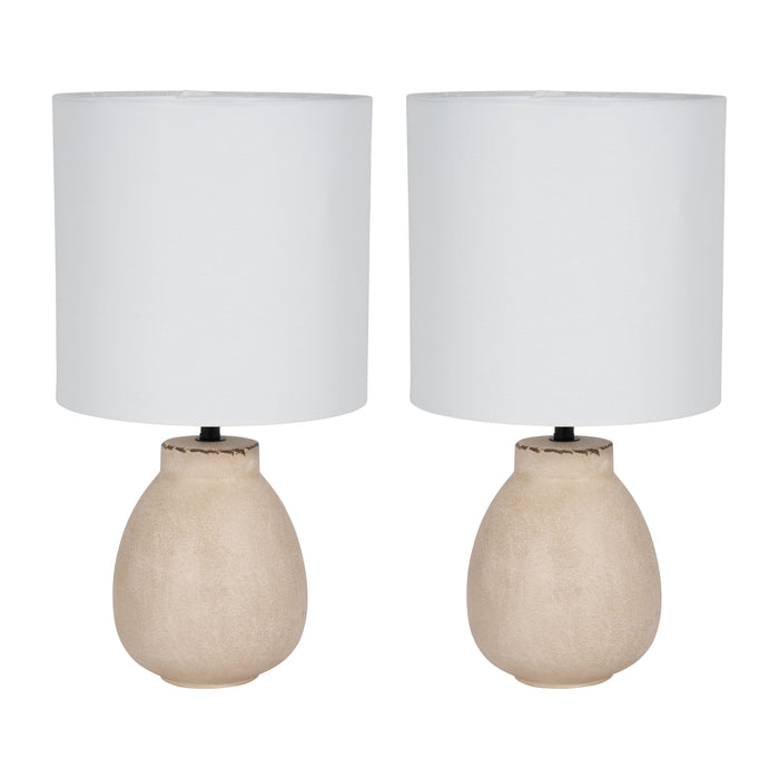 Ceramic 18" Table Lamp (Set of 2) - Cream