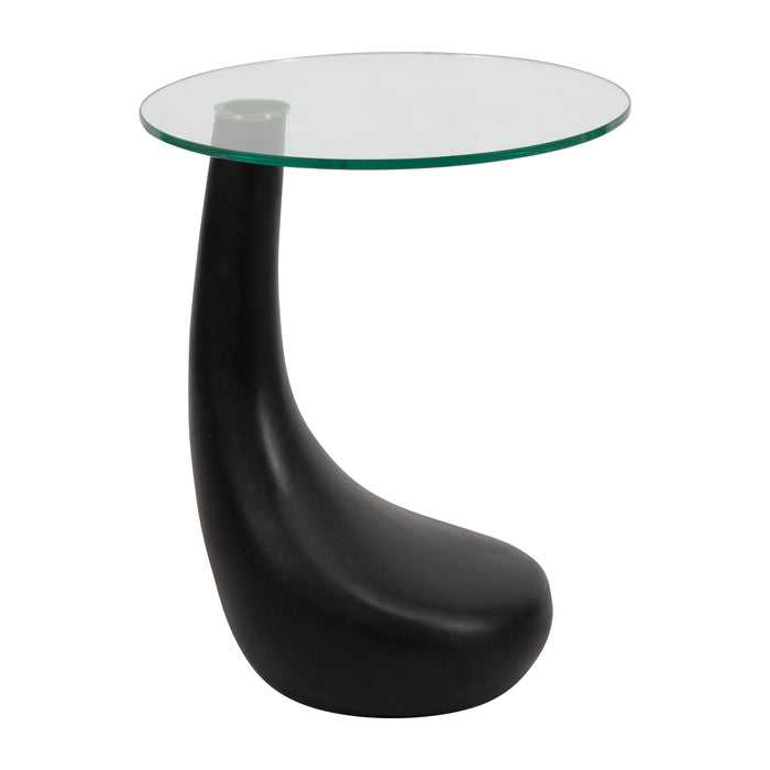 Golf Club Base With Top Accent Table - Black