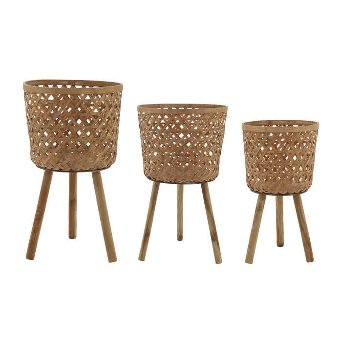Bamboo Planters - 11 / 13 / 15" (Set of 3)