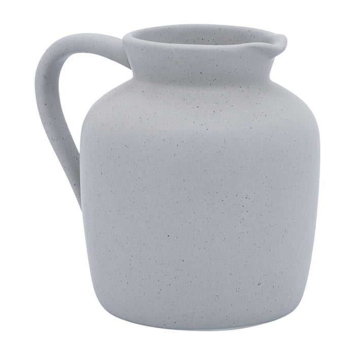 Ceramic Pitcher Vase 5" - Gray