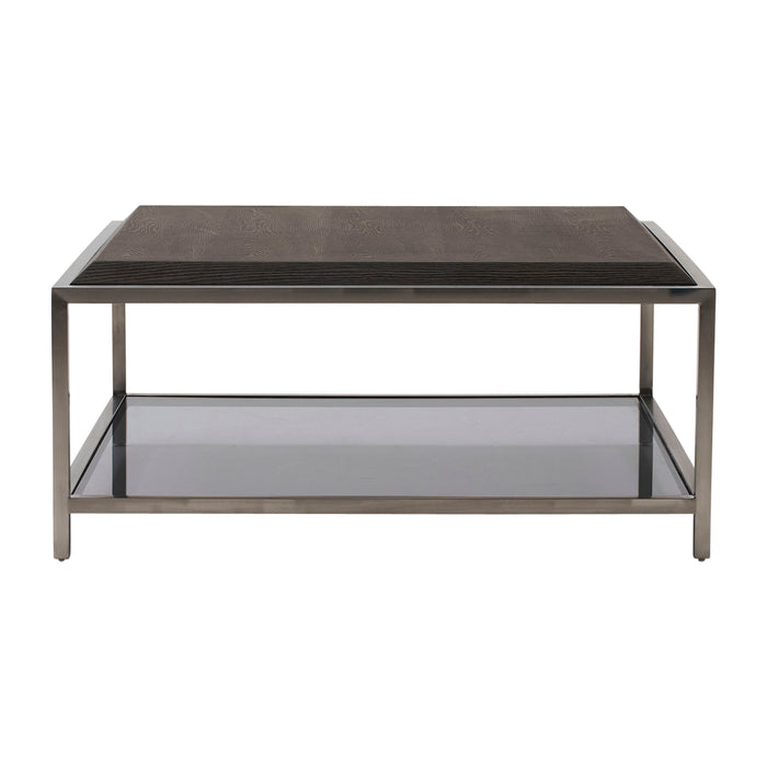 Wood / Stainless Steel Coffe Table - Brown