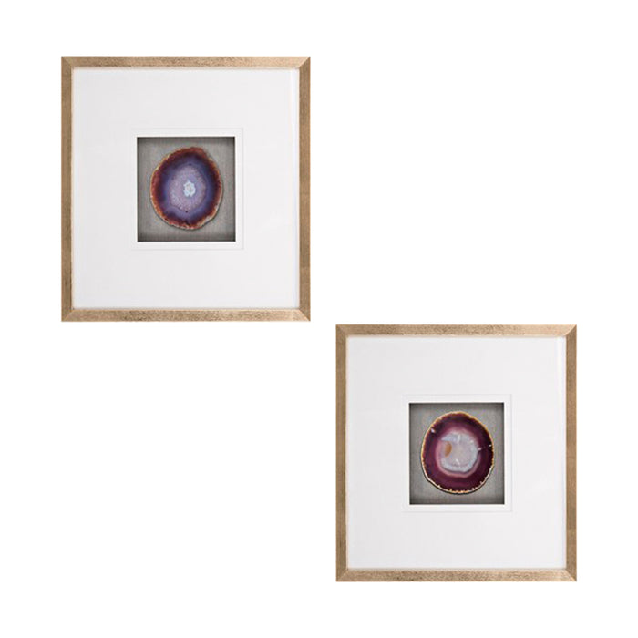 Framed Agate 20 x 20" (Set of 2) - Purple