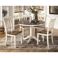 Whitesburg Round Dining Room Table & 4 Side Chairs