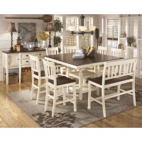 Whitesburg Pub Table, Bench & 6 Bar Stools