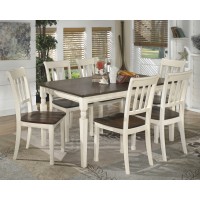 Whitesburg Rectangular Dining Room Table & 6 Side Chairs