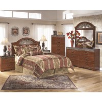 Fairbrooks Estate 4 Pc. Bedroom - Dresser, Mirror, Chest, Queen Poster Headboard