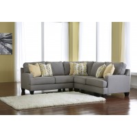 Chamberly - Alloy 3 Pc. Sectional (LAF Loveseat, RAF Loveseat, Wedge)