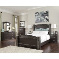 Vachel 6 Pc. Bedroom - Dresser, Mirror, Queen Poster Bed