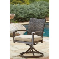 Moresdale - Brown - Swivel Chair w/Cushion (2/CN)
